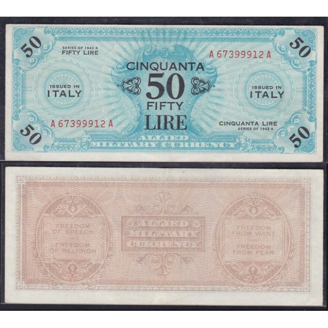 Allied Military Currency 50 lire 1943