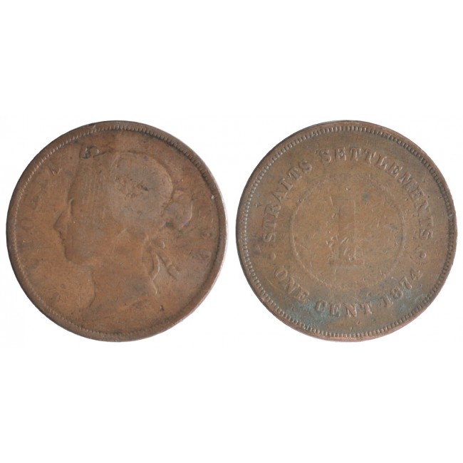 Indie britanniche - Straits Settlements Cent 1874